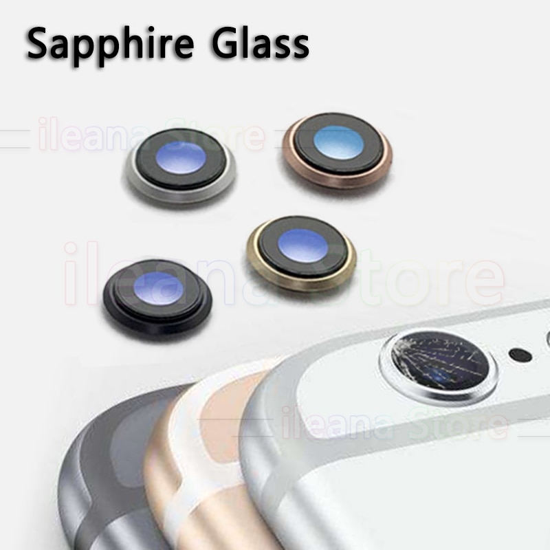 Originele Sapphire Crystal Back Achteruitrijcamera Glas Ring Voor Iphone 6 6S Plus Camera Lens Ring Cover Vervanging