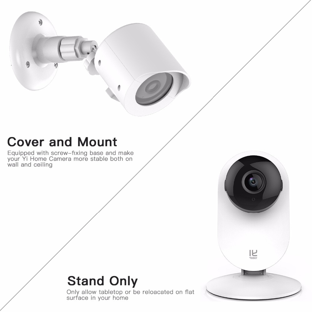 Yi Home Camera Wall Mount Bracket,Weather Proof 360 Degree Protective Adjustable Indoor & Outdoor Mount and Cover for Yi camera