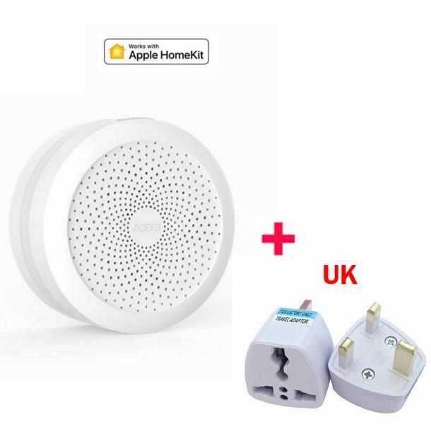 Xiaomi Mijia Aqara Hub Mi Gateway with RGB Led night light Smart work with Apple Homekit Mi home App International Edition: add UK plug