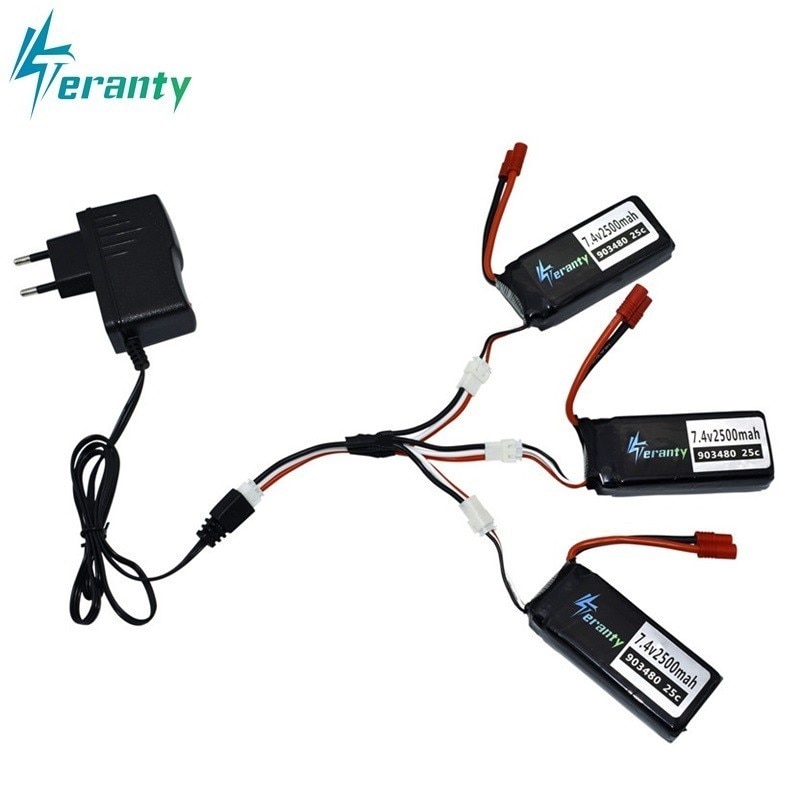 2s 7.4v battery Charger Sets for Syma X8C X8W X8G X8 RC Quadcopter Parts for 12428 12423 RC Car Parts 7.4v 2500mAh Lipo battery