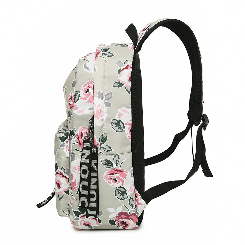 Diomo skoletaske til kvinder blomst pæon mønster rygsæk skoletaske til piger vintage taske
