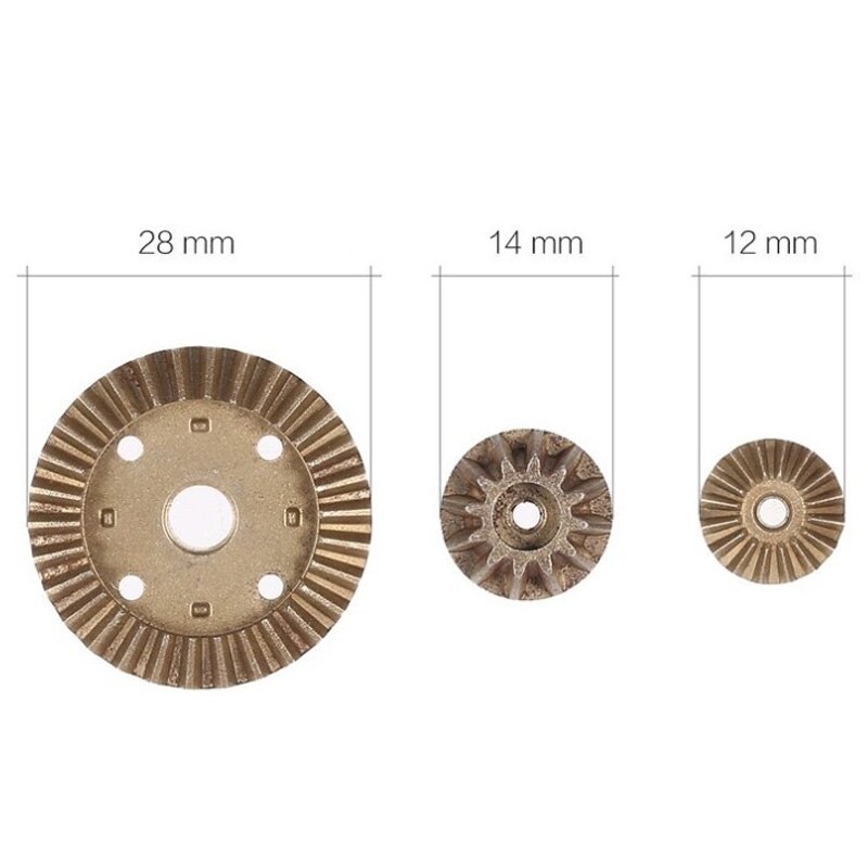 12T 24T 30T Motor Rijden Gear Metalen Front Achter Differentieel Upgrade Reparatie Onderdelen Voor Wltoys 12428 12423 12429 1/12 Rc Auto