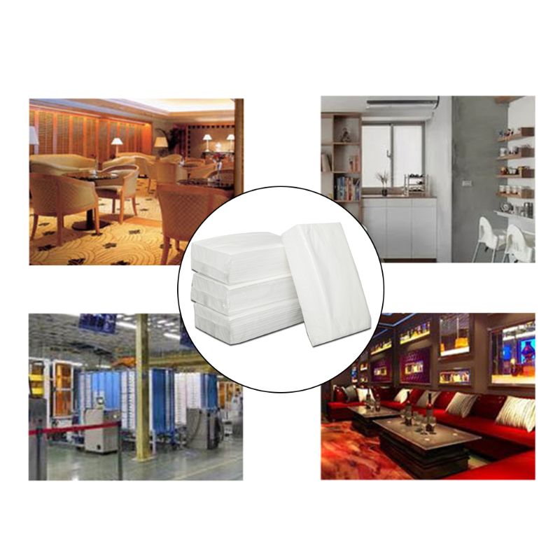 5Bags Silky Smooth Soft Premium 100 Sheets/Bag 3 Layers Toilet Paper Kitchen Toilet Facial Tissues KTV Hotel Special Paper