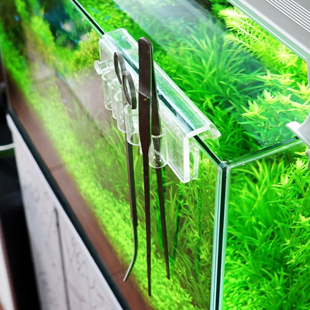 Aquarium Tools Holder Aquarium Plant Tools Storage Rack Acrylic Holder For Tweezer Scraper Scissor Fish Tank Water Grass Cleaner