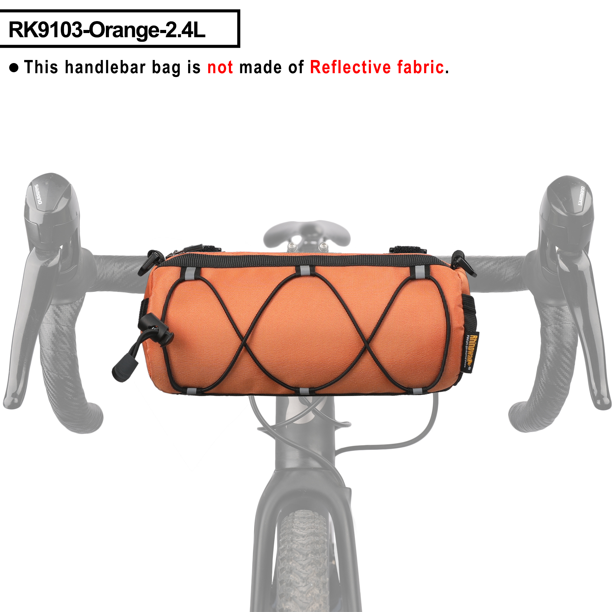Rhinowalk Fahrradtasche, Lenkertasche, 2,4 l, großes FassungsvermöGen, reflektierende Fahrradtasche oder andere Farben, MTB, Rennrad, Fahrradrahmen, Schlauchtasche: Grün