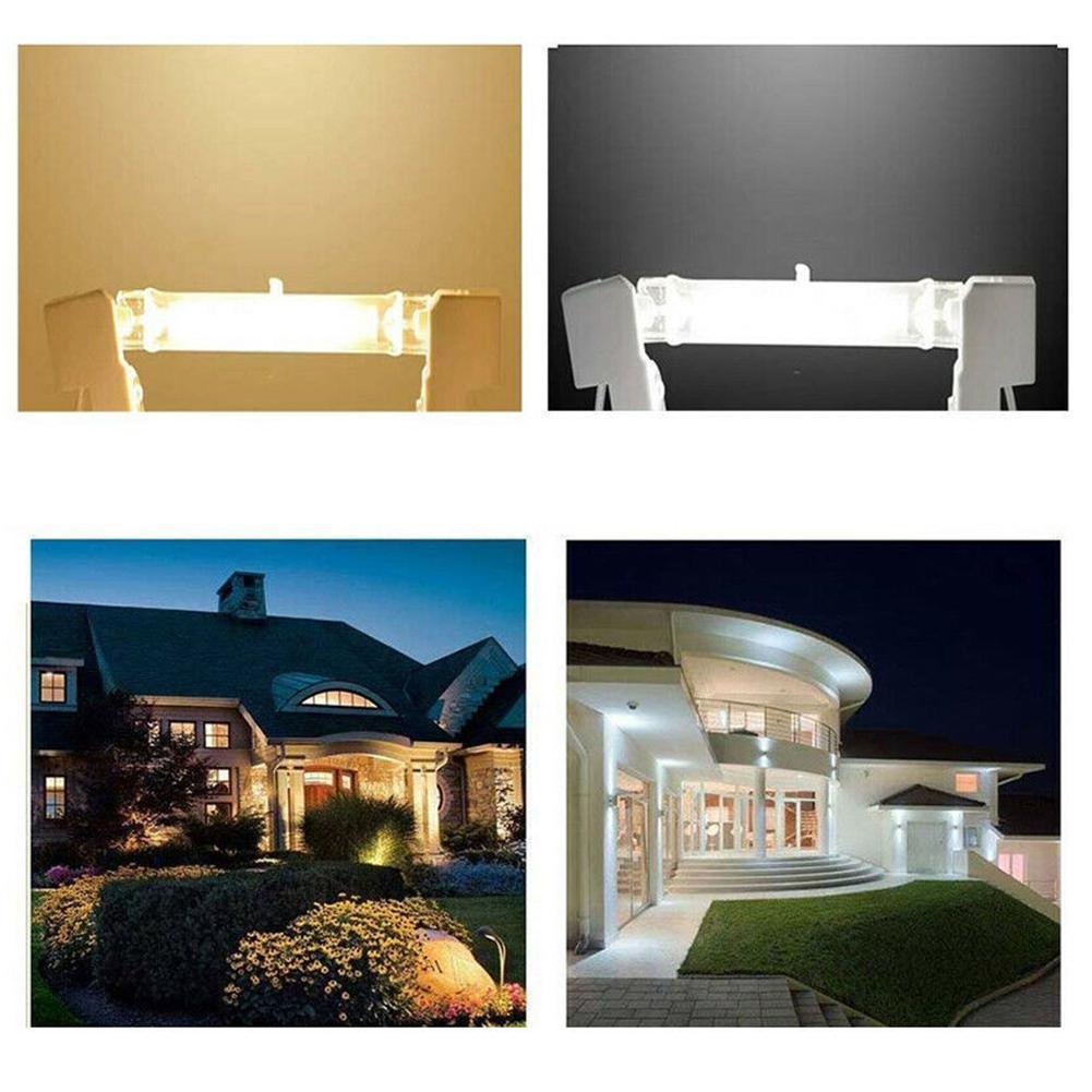 78mm/118mm r7s led kolbe pære belysning halogen dobbelt vinkel stråle 360- grader sluttet base til arbejde, sikkerhed, landskabslys  f0 s 1