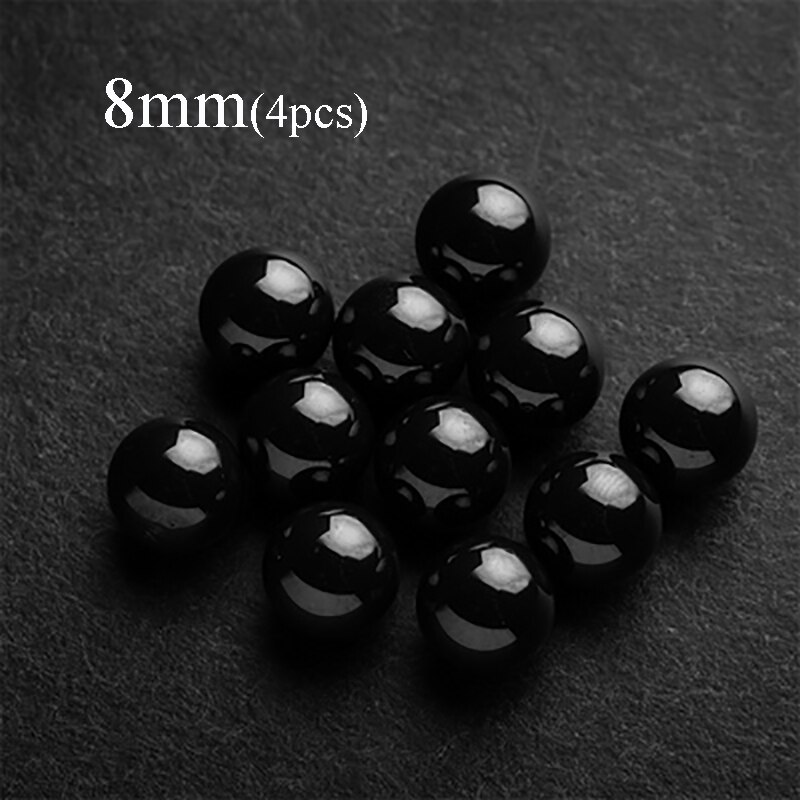 YUC Hand Spinner DIY akcesoria lekkie lśniące koraliki stal wolframowa koraliki 6mm Luminous 8mm miedziane koraliki mosiężne koraliki: 8mm Ceramic Black
