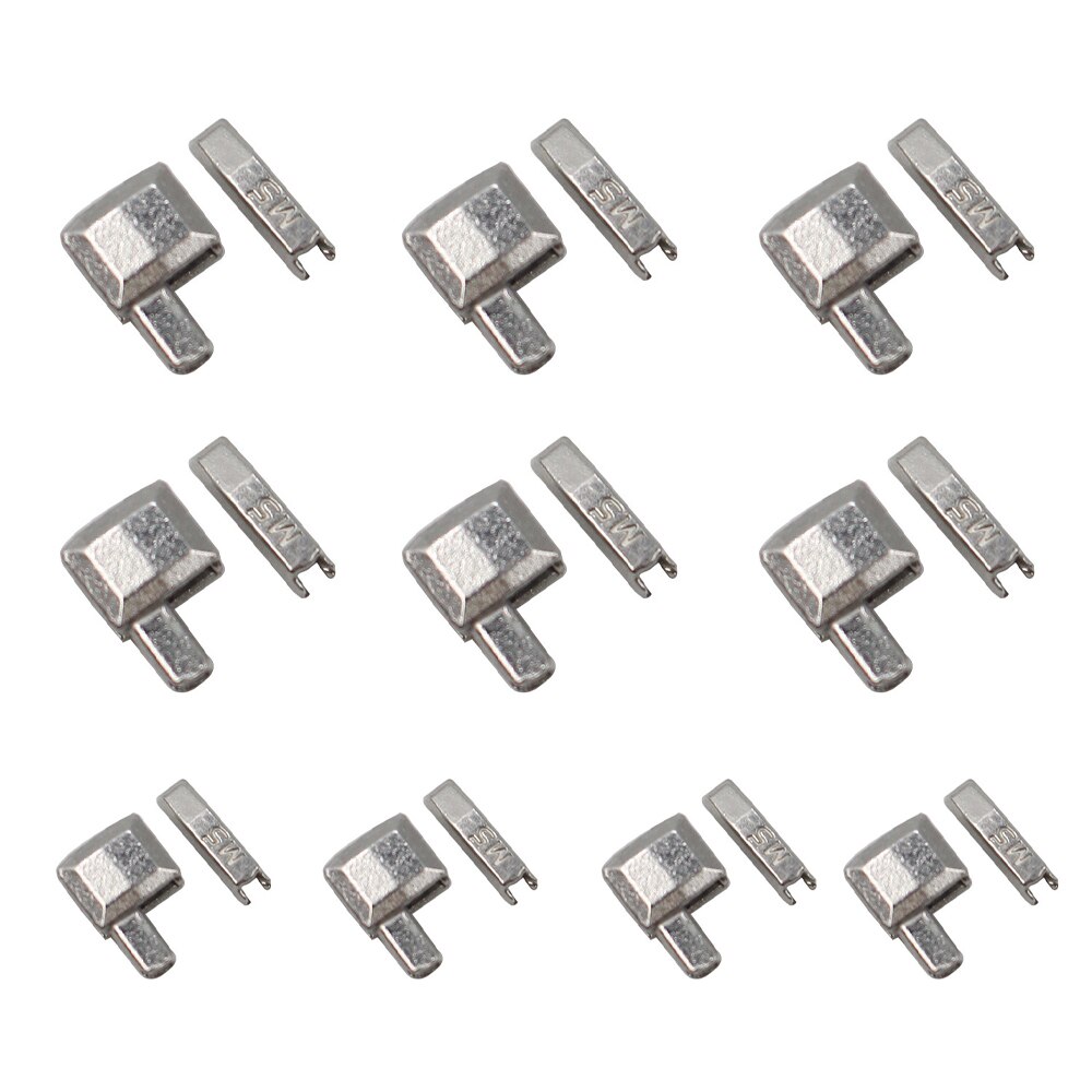 10 Teile/sätze Metall Reparatur Reißverschluss Stopper Offene Ende Reißverschluss NäHenne Stopper Zubehör Reißverschluss M5T9 DIY Für Kleidung: Silber- 10Stck