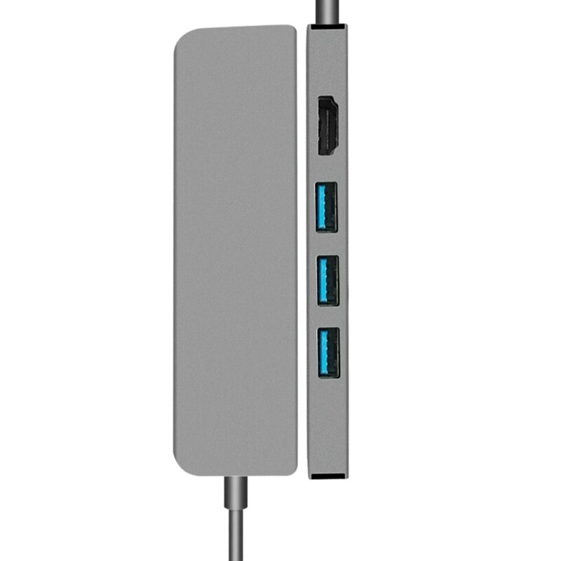 Usc Type C Hub Naar Hdmi 4K 30Hz 3 Usb 3.0 Usbc Pd Quick Opladen Dock Station Aluminium legering Breiden Hub Voor