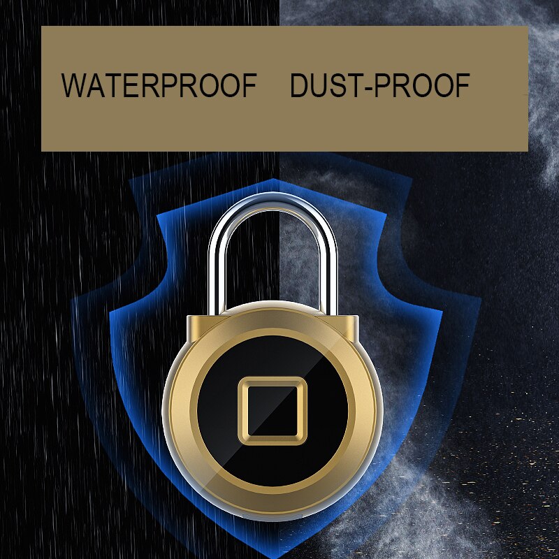 Wodoodporny inteligentny USB akumulator blokada drzwi szybkie odblokowanie kłódka złoty srebrny Bluetooth/blokada z użyciem linii papilarnych Keyless