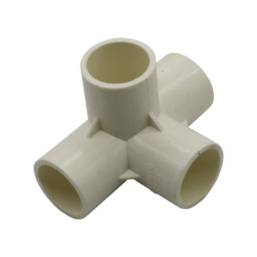 1 PC Driedimensionale Cross Tee Connector Binnendiameter 20mm, 25mm, 32mm PVC Buisleidingen Huis Tuin Irrigatie Water Connector: 25mm