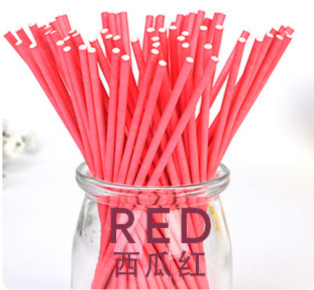 100 stks Kleurrijke Lollipop Stok 15 CM Papen Cake Pop Sticks Voor Lollypop Snoep Chocolade Suiker Knuppel Pole Handvat staaf E020: Roze