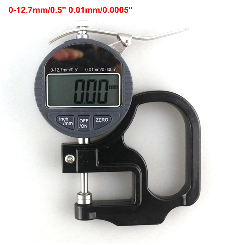 0-12.7mm 0.5&#39;&#39; Digital Thickness Tester Gauge 0.01mm Electric Micrometer Depth Tester with Data Output