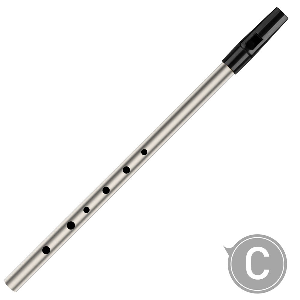 Naomi cyna gwizdać tradycyjny irlandzki grosz gwizdek materiał mosiężny dla początkujących 6 otworów klucz C/D mini kieszeń instrument muzyczny: srebro  C key