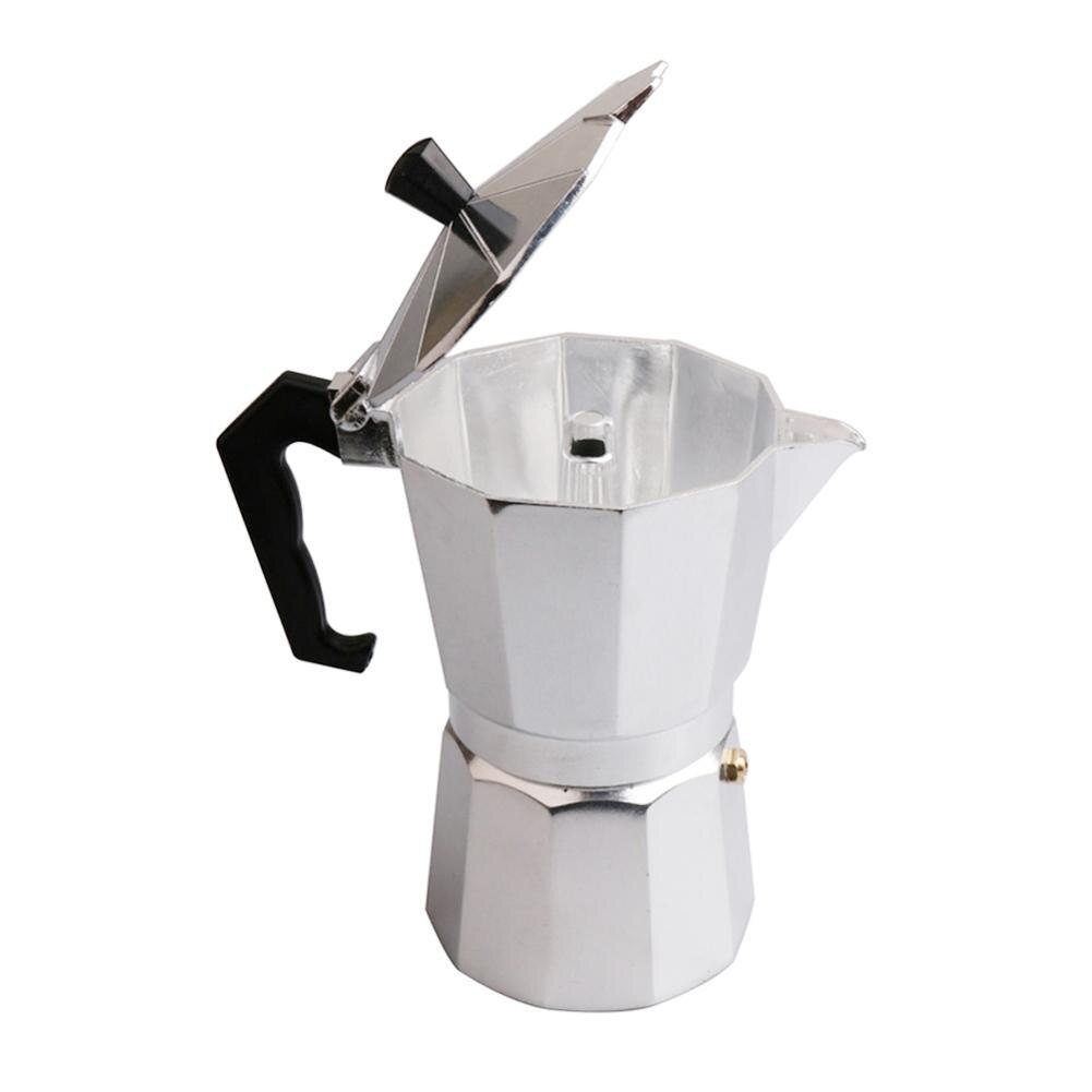 Italiaanse achthoekige huishoudelijke aluminium espresso percolator koffieverwarmer filterpot handpunch koffiepot