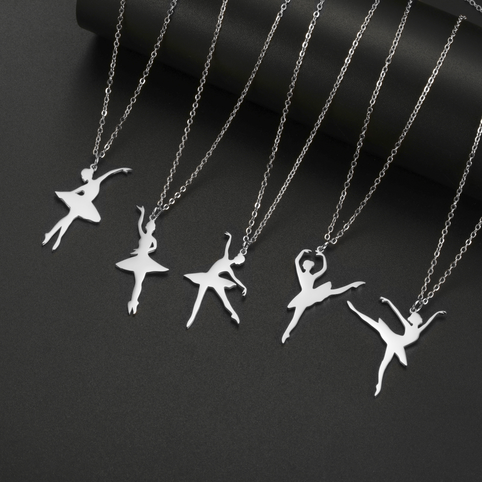 Cazador Ballet Ballerina Dansend Meisje Hanger Kettingen voor Vrouwen Rvs Sieraden Ketting 2025
