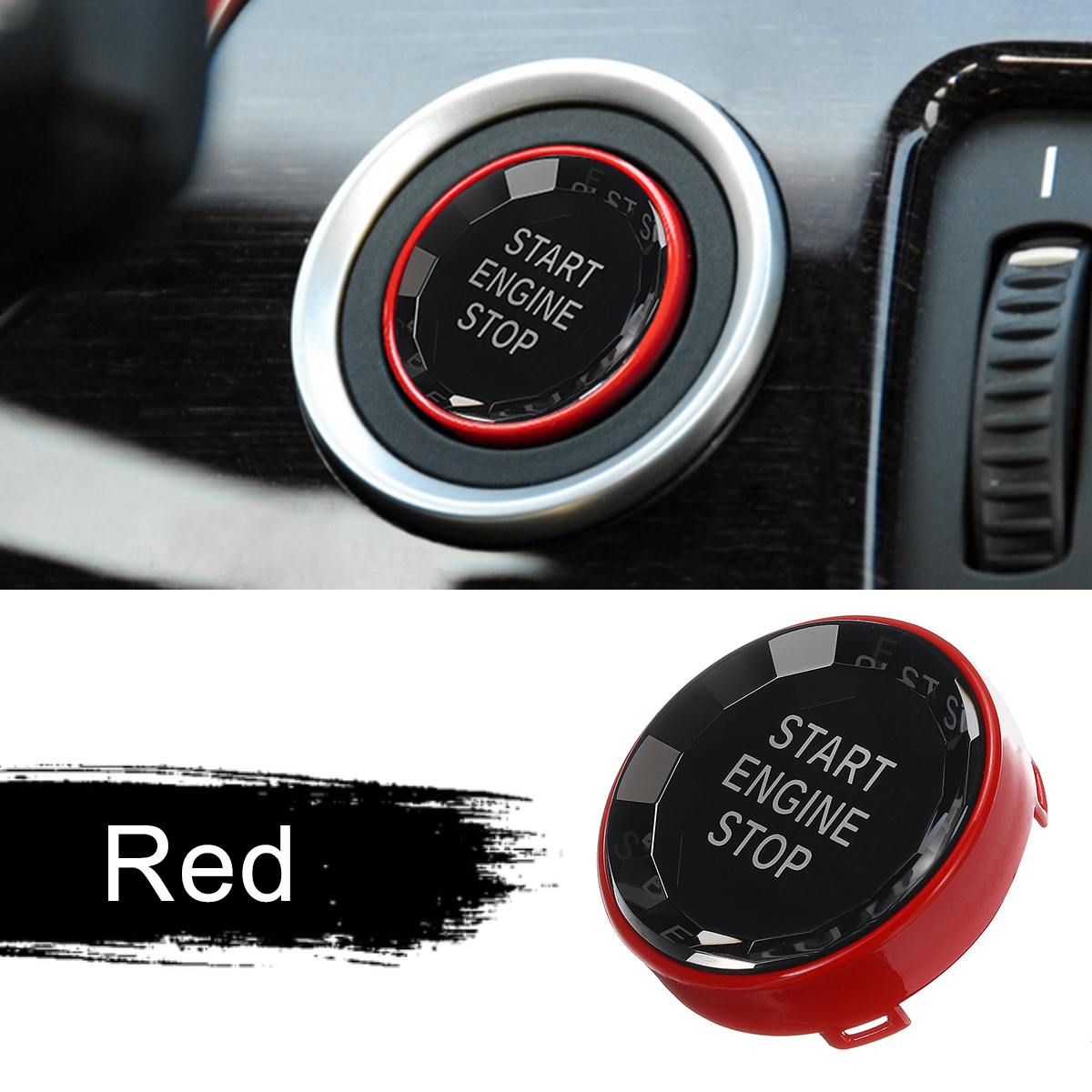 Car styling for BMW E Chassis E90 E91 E92 E93 E60 E84 E83 E70 E70 E71 E72 ENGINE START STOP switch buttons Replace Cover: Red