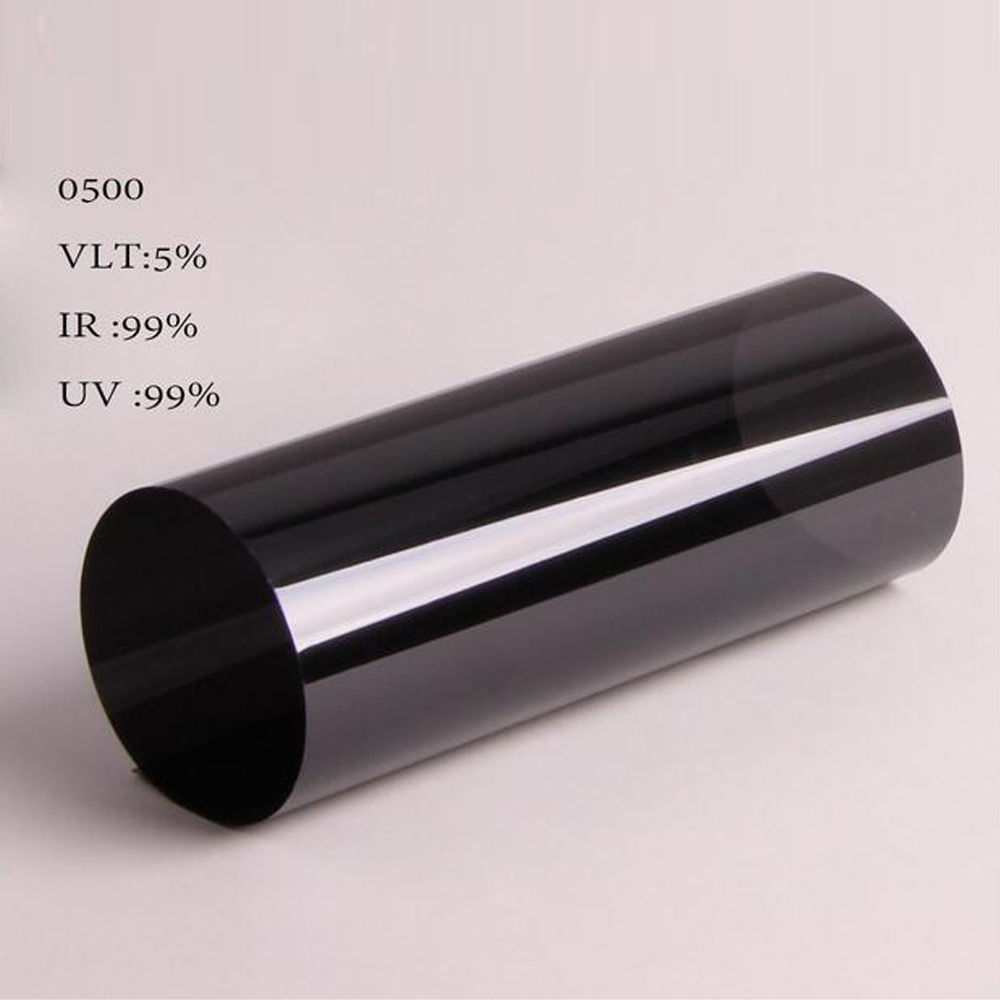 2 mil VLT5% Car Vehicle Nano Ceramic Tint Home Window Tint 99%Anti-UV Heat Reduction Solar Tint Vinyl Film With A4 Size 21x30cm