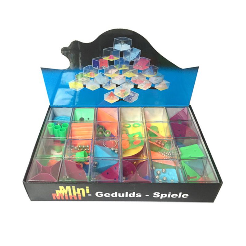 24 Pcs Schwerkraft Balance Perle Set Dekompression Puzzle Spielzeug Mini Labyrinth Cube Spiel Gadgets