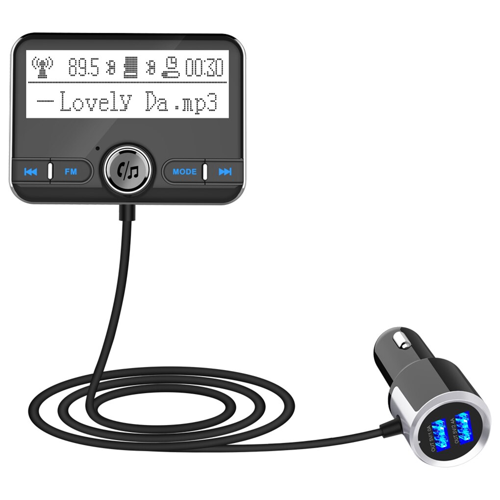 Bluetooth Fm-zender Draadloze Auto Fm Modulator Mp3 Speler Handsfree Lcd Display Car Charger