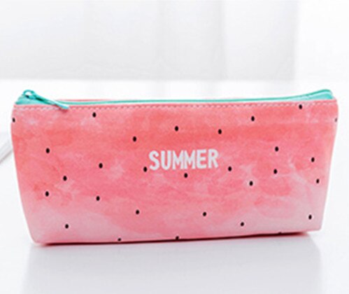 Schattige fruitserie etui student schoolbenodigdheden schrijfwaren tas cartoon pennenzak jongens en meisjes schattige pennendoos: Watermeloen