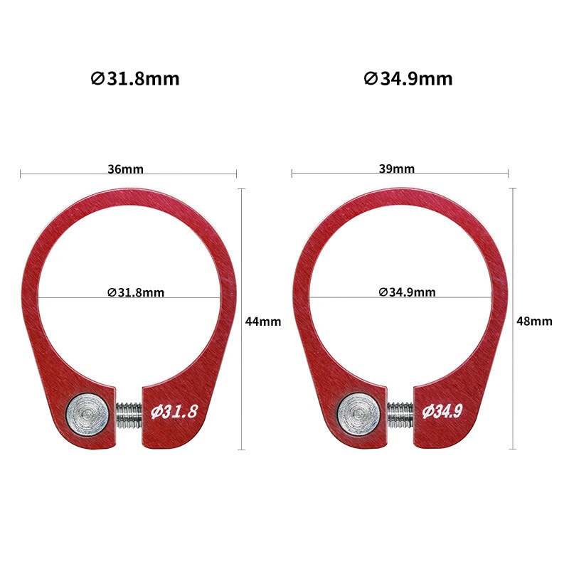 Racefiets Zadelpen Lock Road Zadelpen Clip 31.8 34.9Mm Schroef Zitbuis Clip Mountainbike Zitbuis Clip Fiets seat Onderdelen