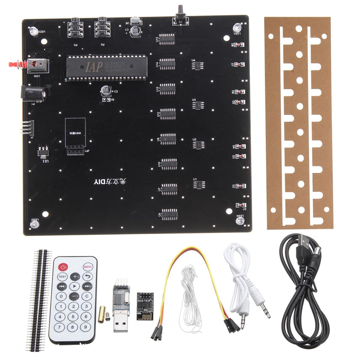 LEORY DIY 3D LED Light Cube Kit Wi-Fi Connected APP Control 8x8X8 512 LED Display Equipment MP3 DAC Circuit Music Spectrum