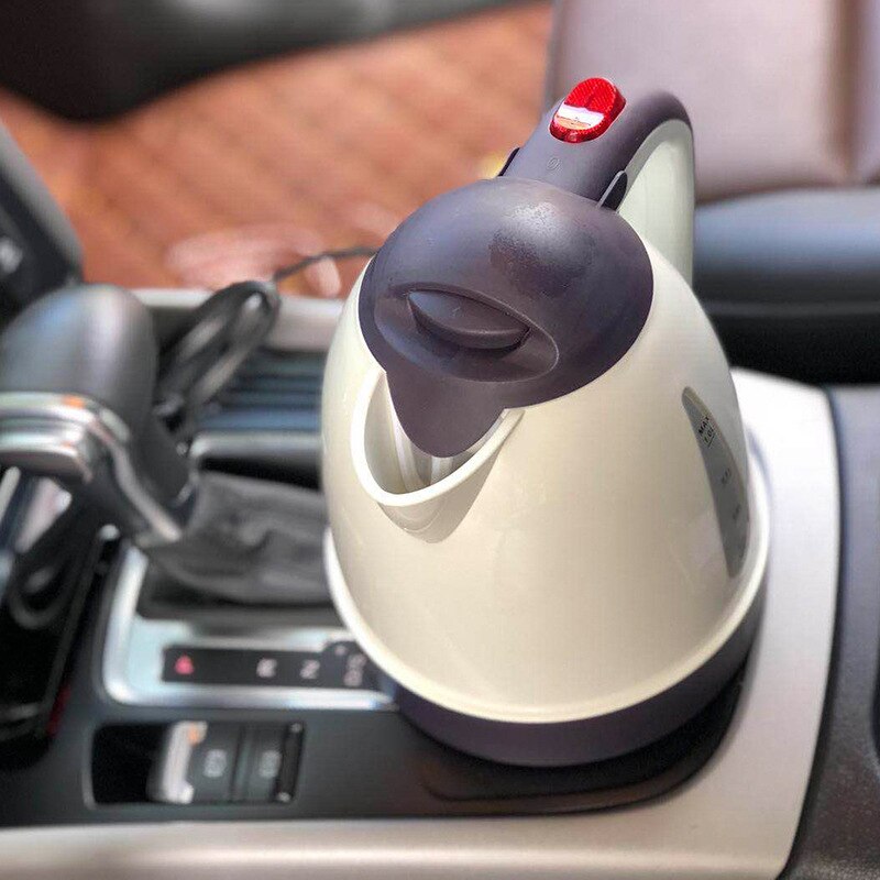 mini bollitore elettrico portatile per auto 12V/24V 1L bollitore per tè 304 acciaio inossidabile da viaggio caffettiera scaldabagno acqua bollente