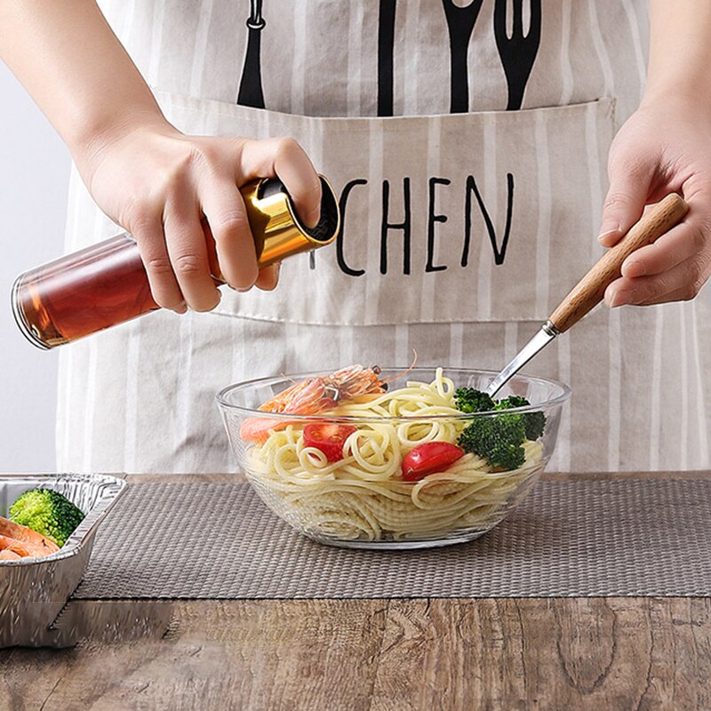 100Ml Bakken Glas Olie Spray Fles Olie Rvs Glas Olijf Pomp Koken Gereedschap Bbq Kookgerei Gadget Saus Azijn spuit