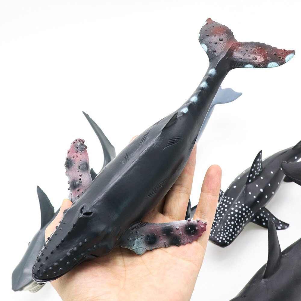 Simulation oversized shark toy 8 inch marine life 6Pcs model Pvc toy dolphin set