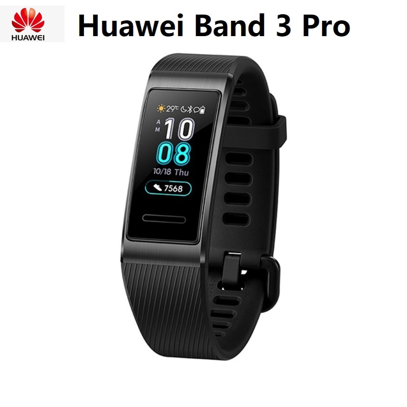 Originele Huawei Band 3 Pro Gps Smart Band Metalen Frame Amoled 0.95Inch Full Color Display Waterdichte Fitness Hartslag slaap
