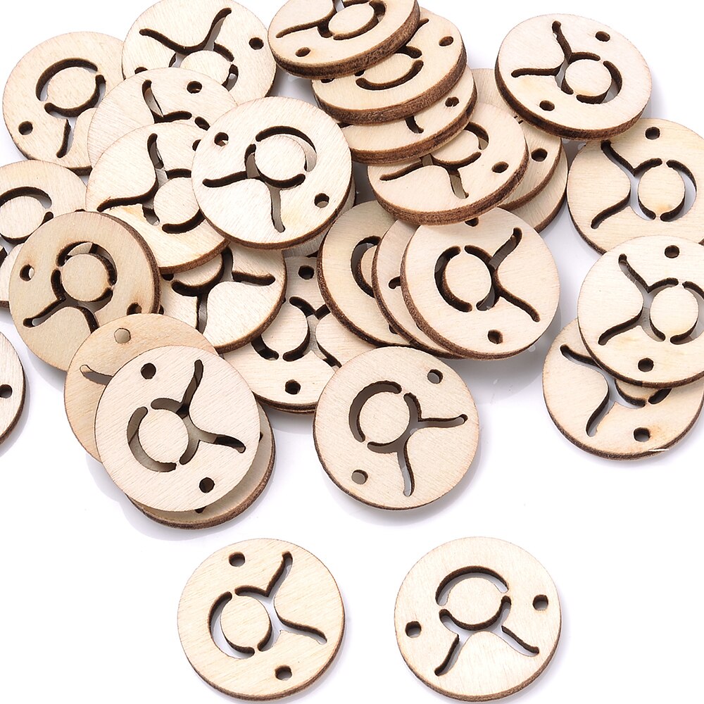 10Pcs 20Mm Holle Sterrenbeeld Houten Kralen Natuurlijke Houten Losse Kralen Voor Sieraden Maken Armband Oorbel Diy Sieraden bevindingen: taurus