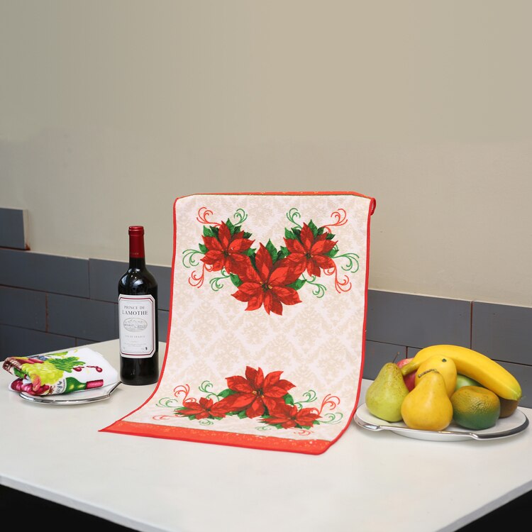 5 pçs/set chá towel absorvente lavagem towel cozinha pano de microfibra de limpeza pano de lavagem de fibra reativa impressão towel towel