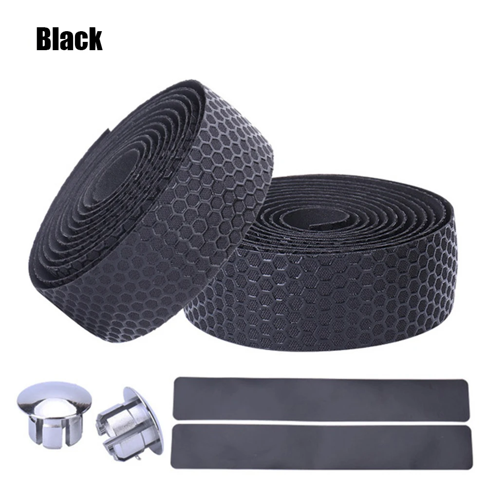 Fietsstuurlint - Racefiets Anti-slip Silica Gel EVA Damping Grip Wrap - 2 stuks: Default Title