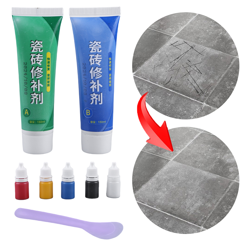 Tile Repair Kit Marble Repair Kit Tile Stone Crack Repair Kit Ceramic Tile Repair Paste for Cracks Holes Chips Scratches Dents