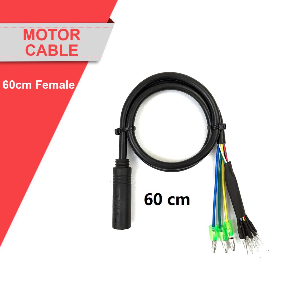 Ebike Conversion Cable 9 Pin Julet Wheel Hub Motor Waterproof Cable for Electric Bicycle Accessories: 60cm Female
