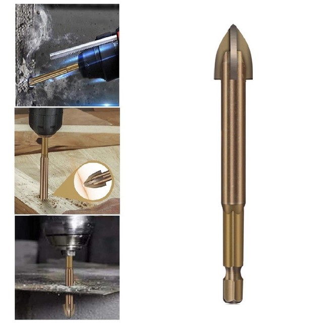 Efficient Universal Drilling Tool Cemented Carbide Drill Bit Ceramic Brick Wall Hole Opening Power Utility Tools Accessories: 12mm