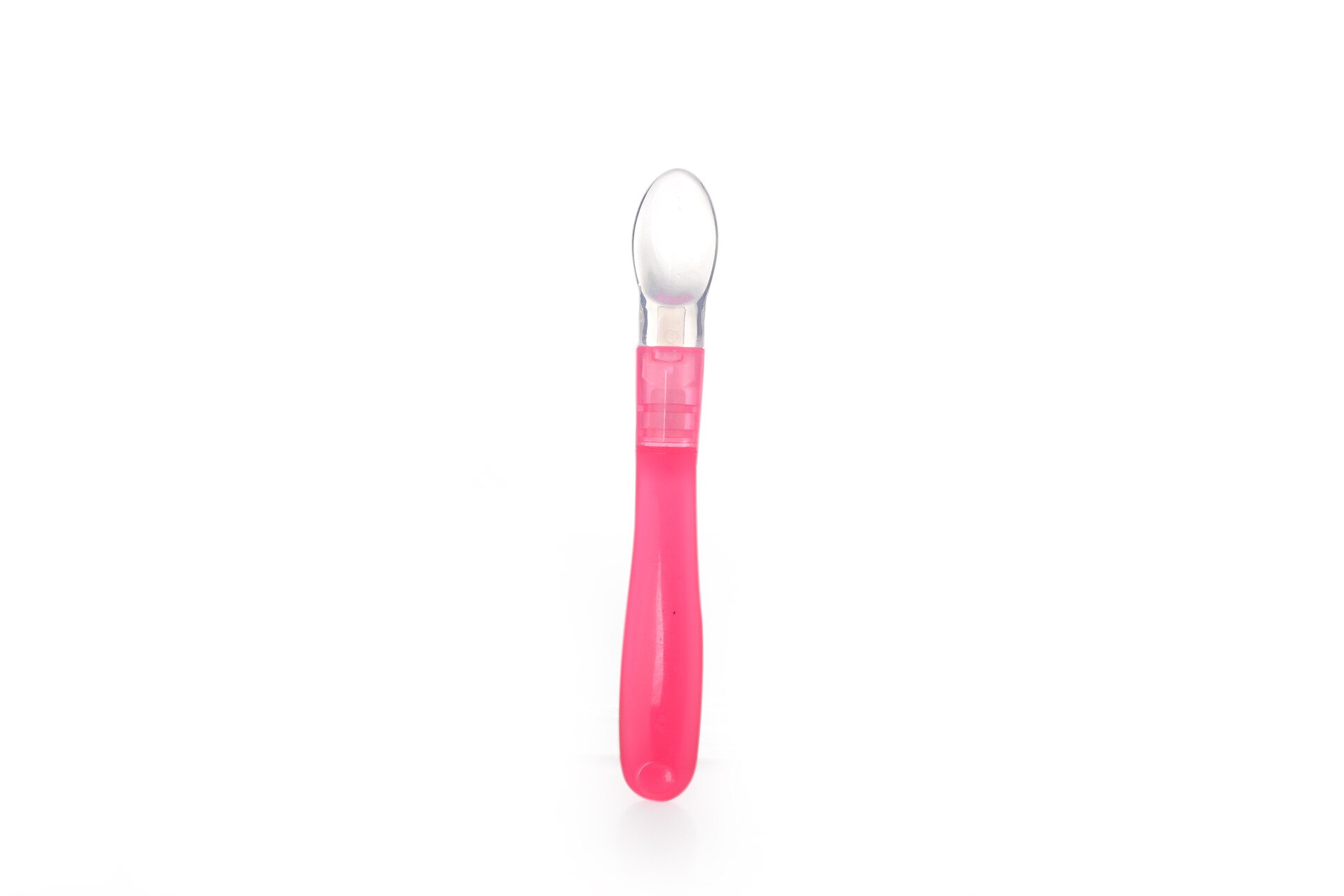 1pc Einfarbig Silikon Fütterung Löffel für Baby Kleinkind Sicherheit Weichen freundlicher Utensilien freundlicher Besteck Geschirr: Rosa