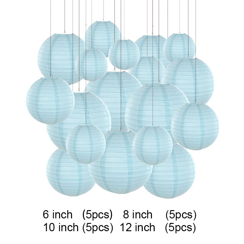 lanterne chinoise lanterne decoration mariage boule chinoise papier décoration mariage Lanternes rondes colorées en papier, 20 pièces, décorations du nouvel an chinois, décor d&#39;anniversaire et de mariage: blue