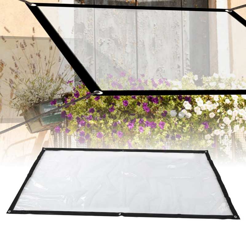 Plastic 1mx2m Rain Tarp Transparent Cover Shade Sail Garden Bonsai Succulent Plants Cover Clear Rain Tarp