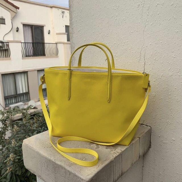 nueva mujer medio cocodrilo bolsos de hombro Tote Commuter mensajero bolsa de momia francés bolso de compras bolso de mujer de verano: Yellow