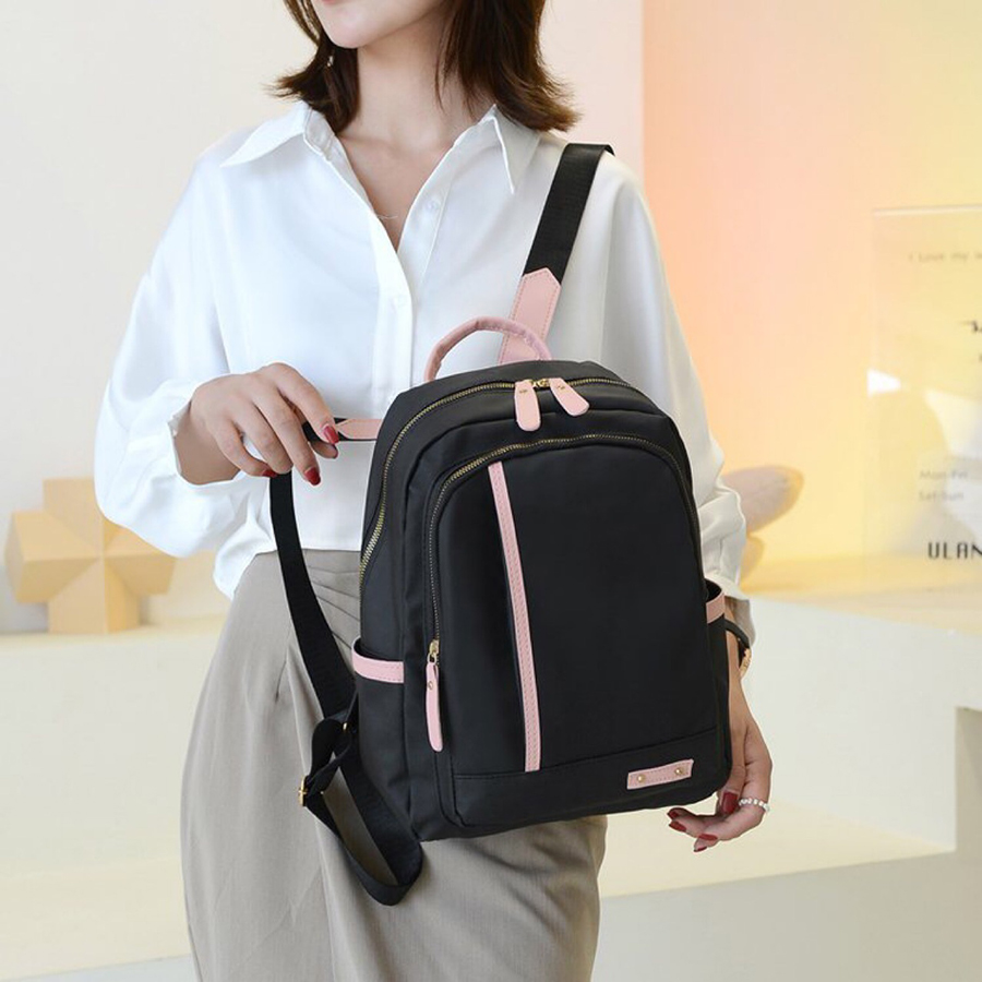 Mochila de tecido Oxford para mulheres: grande capacidade, design versátil, estilo universitário, à prova d'água, bolsa de viagem leve