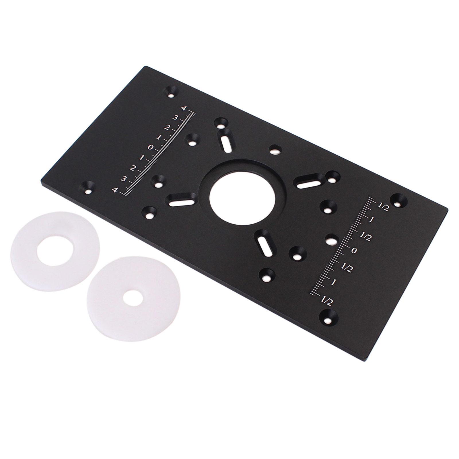 Aluminium Router Tafel Inzetplaat Houtbewerking Trimmer Elektrisch Hout Frezen Flip Plaat Timmerwerk DIY Werkbank Gereedschap: Black