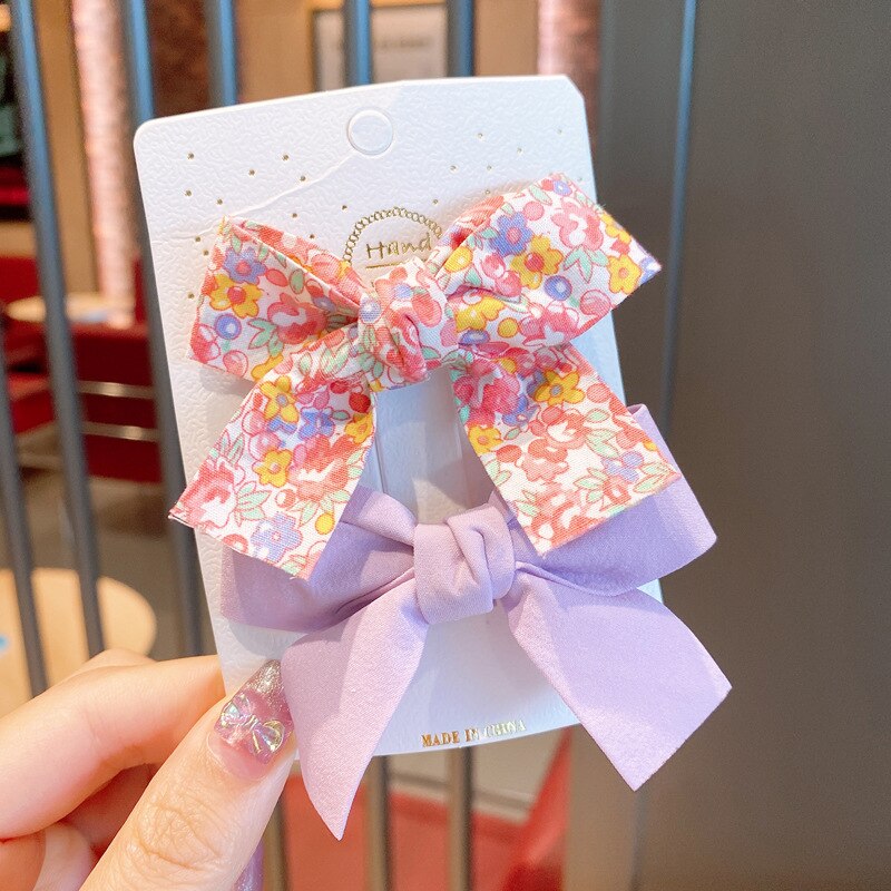 2 Stks/set Bloem Baby Haar Clips Bows Kids Meisje Haar Clip Kinderen Haarspeld Haarspeldjes Haarspeldjes Baby Haar Accessoires: 3