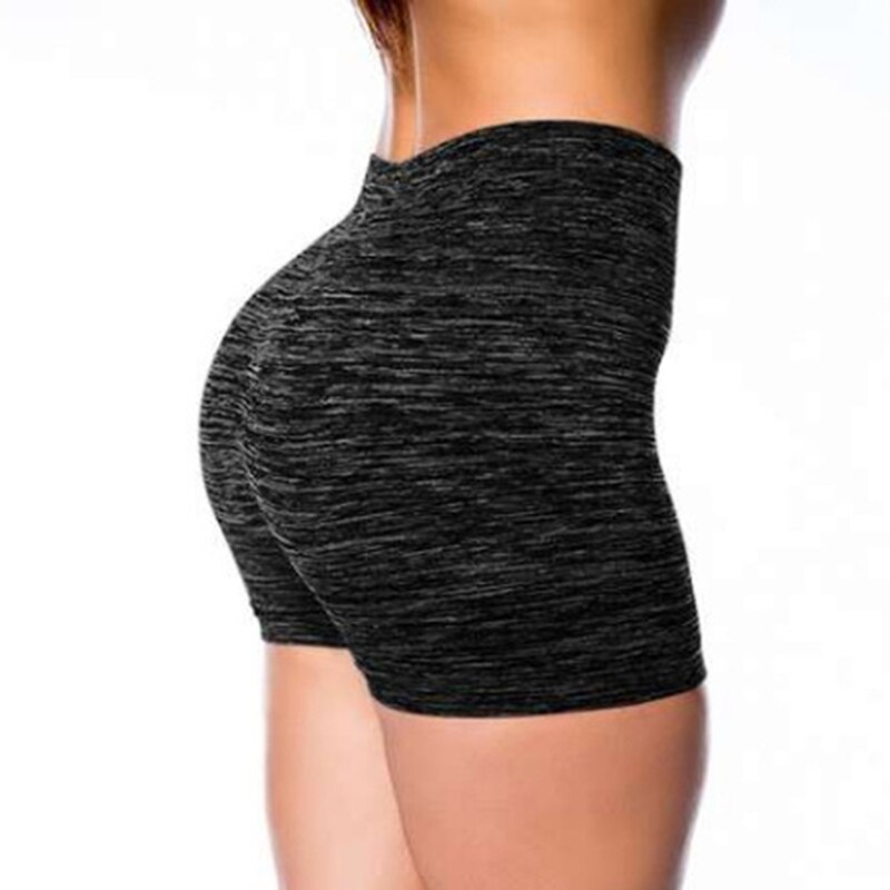 High Waist Women Shorts Fitness Sports Shorts Summer Jogging Female Casual Skinny Soft Elastic Stretch Solid Black Biker Shorts: black / XXL