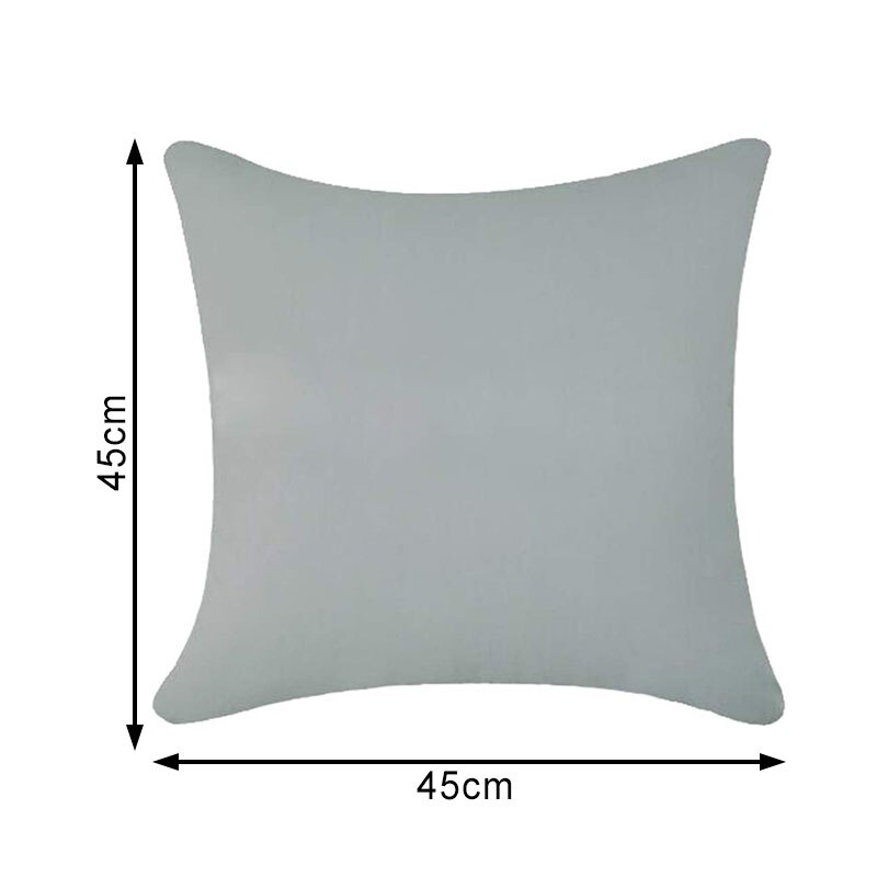 Federa per cuscino 45CM divano divano posteriore quadrato fodera per cuscino colore puro impermeabile semplice stile moderno fodera per cuscino multiuso: Grigio