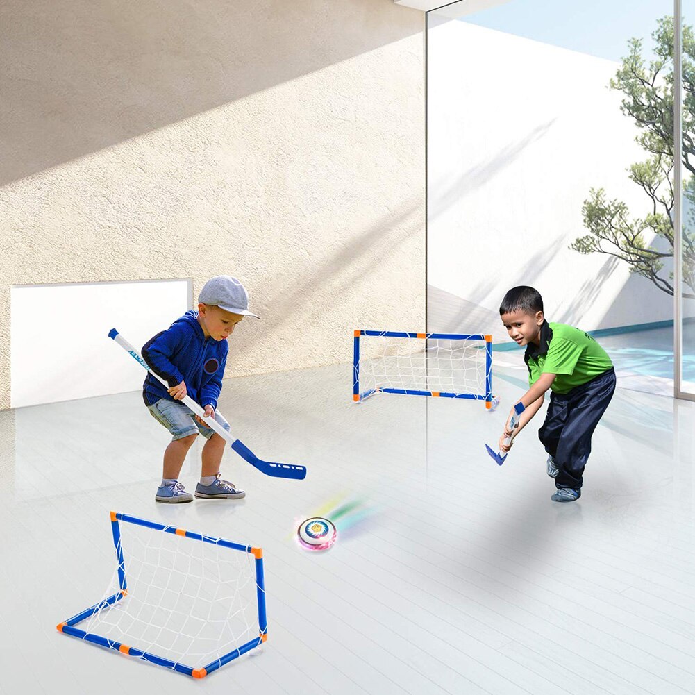 Inomhus utomhus fjädring boll mål avtagbar interaktiv elektrisk ishockey set barn leksak mini träning enkel installation