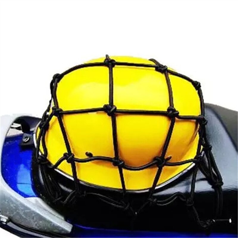 Universele 6 Haken Motorcycle Bagage Netto Zwarte Motorhelm Opslag Mesh Zakken Voor Motorbike Opbergen Opruimen Benodigdheden