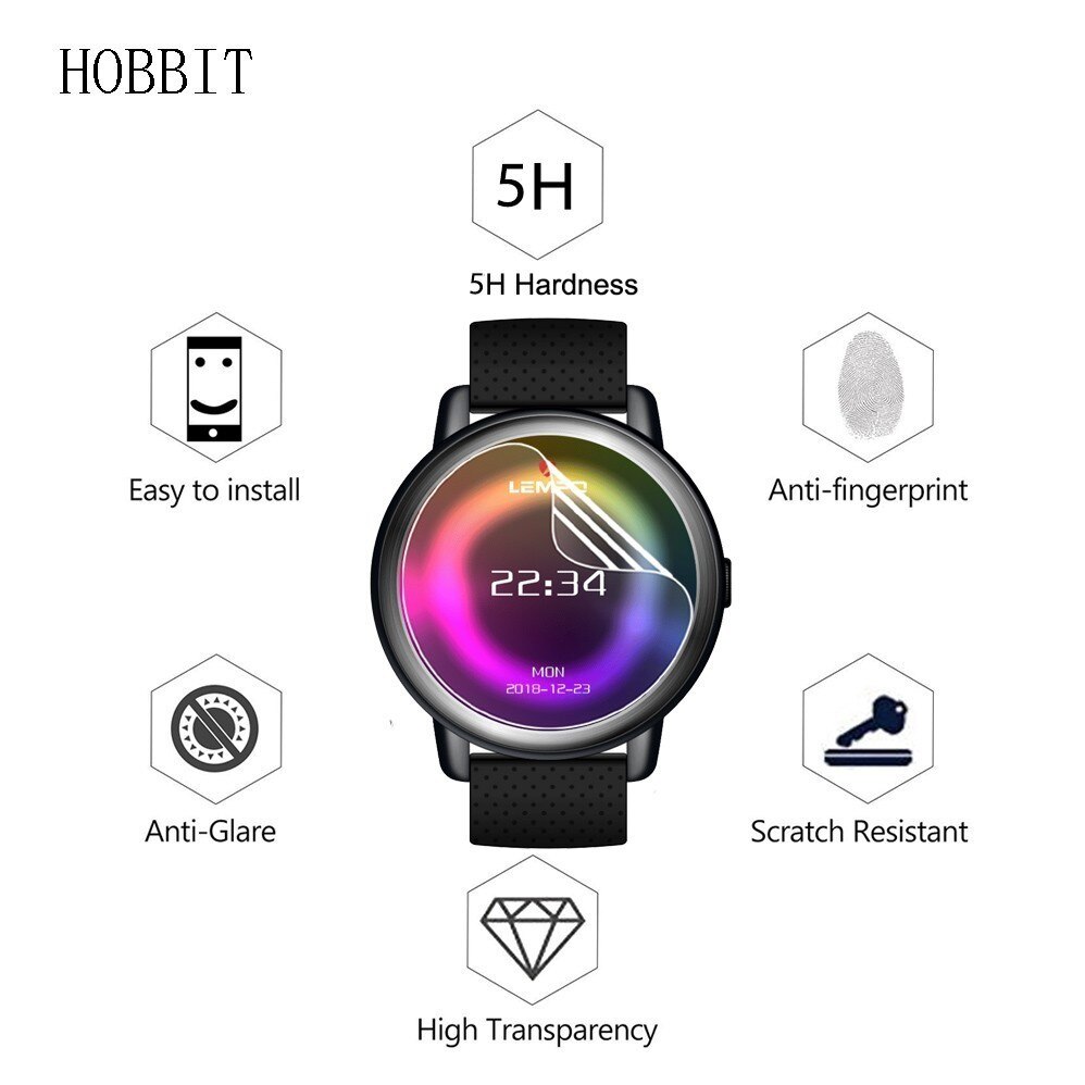 LEMFO-Protector de pantalla a prueba de explosiones LEM8, para Smartwatch lemfo LEM 8 DE 1,39 pulgadas, anti-arañazos, anti-burbujas, GPS, 4G, paquete de 3