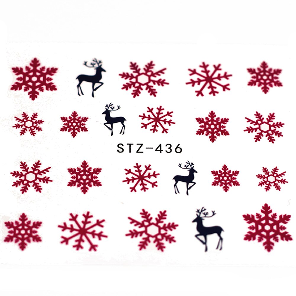 1Pc Schneeflocke Karikatur Wasser Transfer DIY NäGel Kunst Nagellack verrotten Farbe Lange-dauerhaft Nagellack Mädchen Nette nagel Dekoration Werkzeug: 15